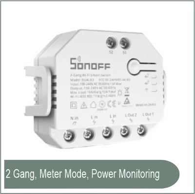 Sonoff DualR3 Dual Relay Two Way Power Meter Smart Switch