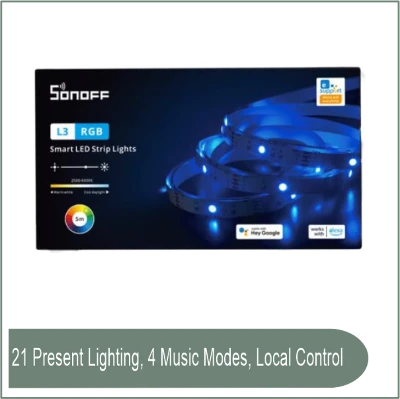 SONOFF L3 RGB Smart LED Strip Lights-5M (with Adaptor)